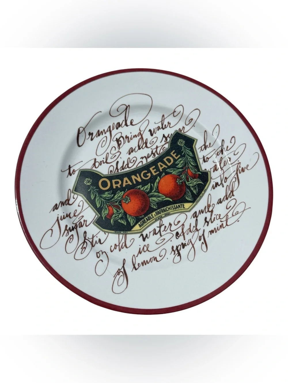 Williams Sonoma Rosanna Harvest Market Fruit Salad Plates Set of 6 Italian 8”